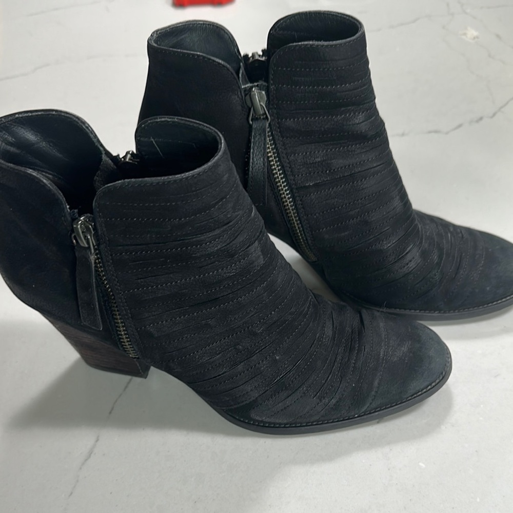Paul Green Black Ankle Zipper Boots